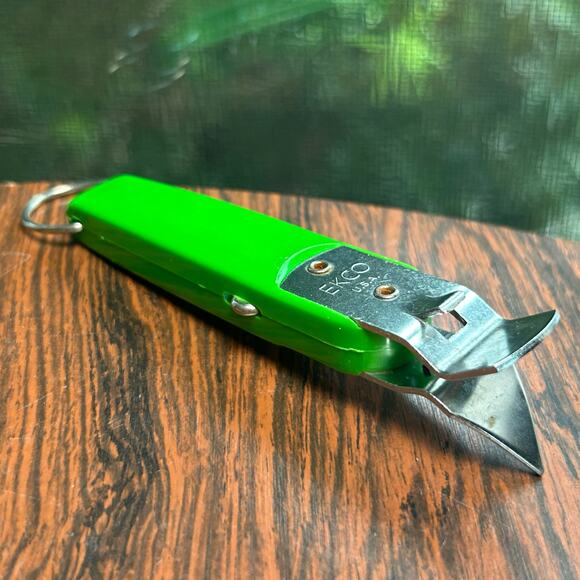 Vintage EKCO Green Bottle Opener Corkscrew Bar Tool USA - Picture 7 of 9